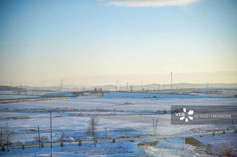 雪地 东北图片素材