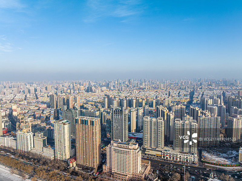 哈尔滨道里区城市航拍图片素材