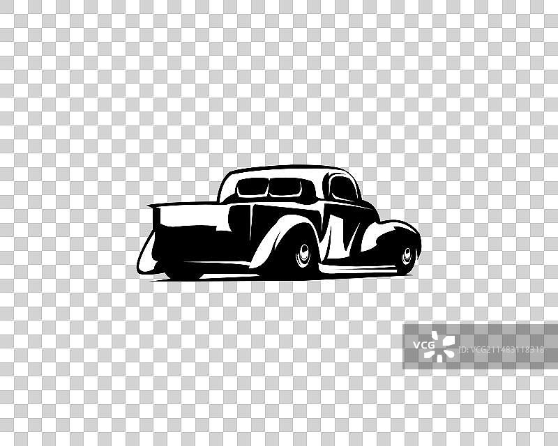 1932年福特轿跑车剪影图片素材