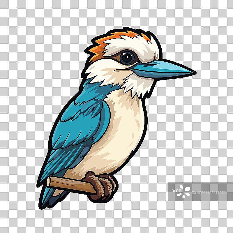 可爱卡通笑翠鸟剪贴画图片素材