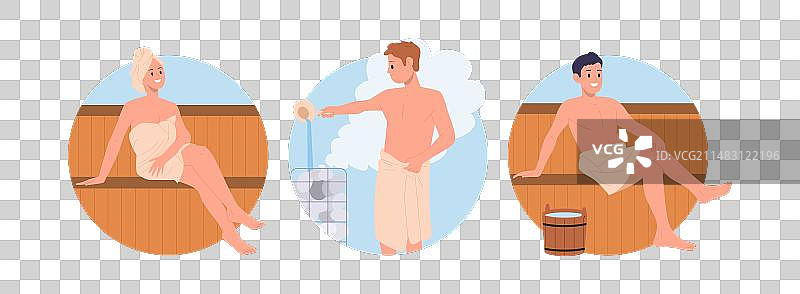 公共澡堂和桑拿房圆形隔离图标图片素材