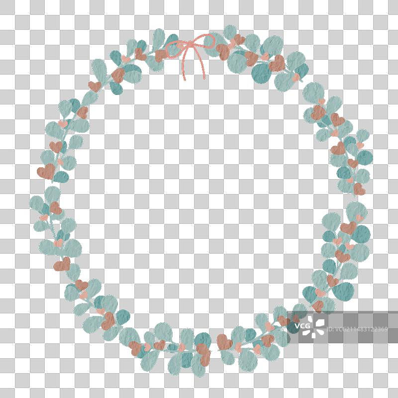 抽象野莓植物蝴蝶结花环图片素材