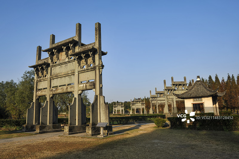 安徽棠樾牌坊群图片素材