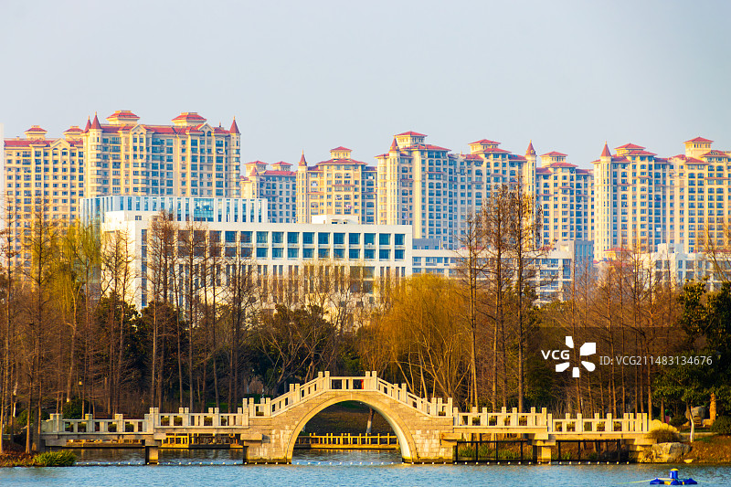 啬园玉兰湖图片素材