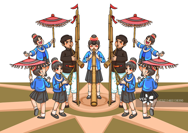 侗族舞蹈大歌迎客舞芦笙中国文化休闲农业少数民族,图片素材