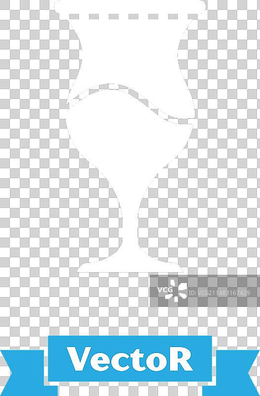 黑色背景上的白色犹太圣杯图标图片素材