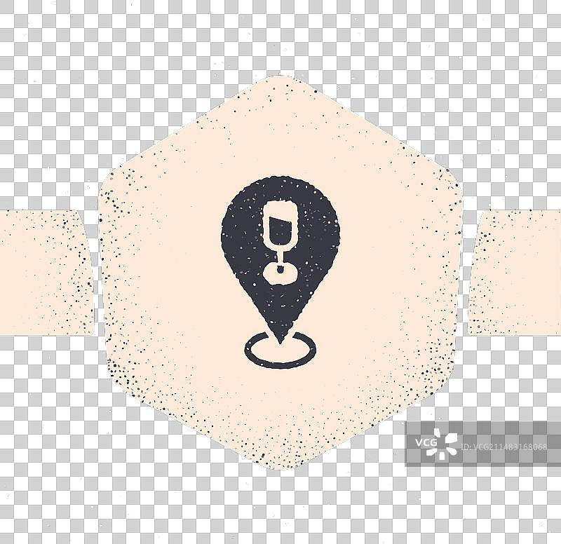 斑驳的酒精或啤酒吧位置图标图片素材