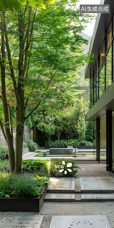 【AI数字艺术】房地产--中式庭院图片素材