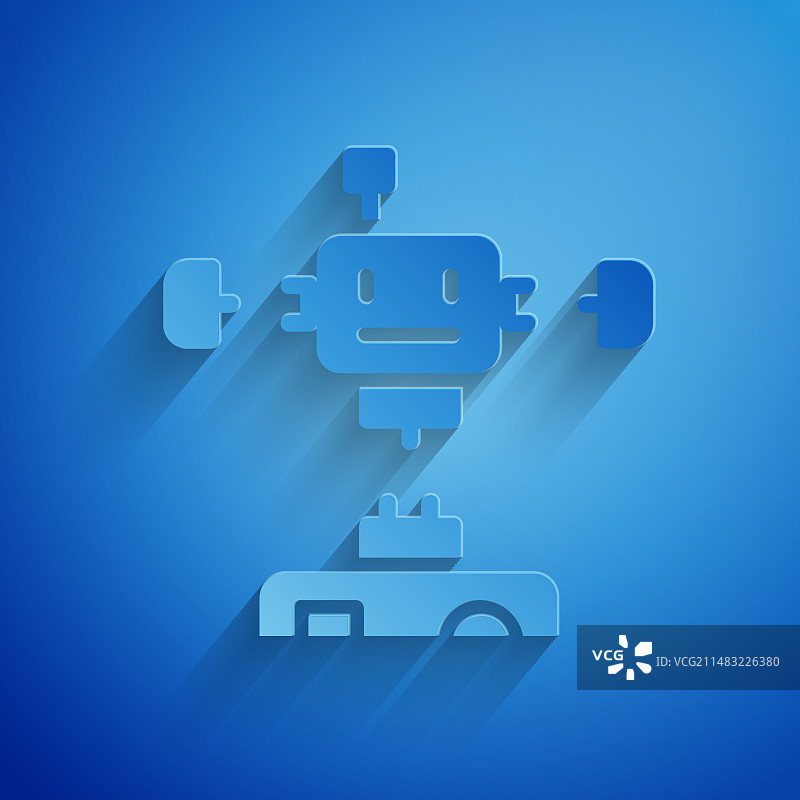 剪纸拆卸机器人图标图片素材