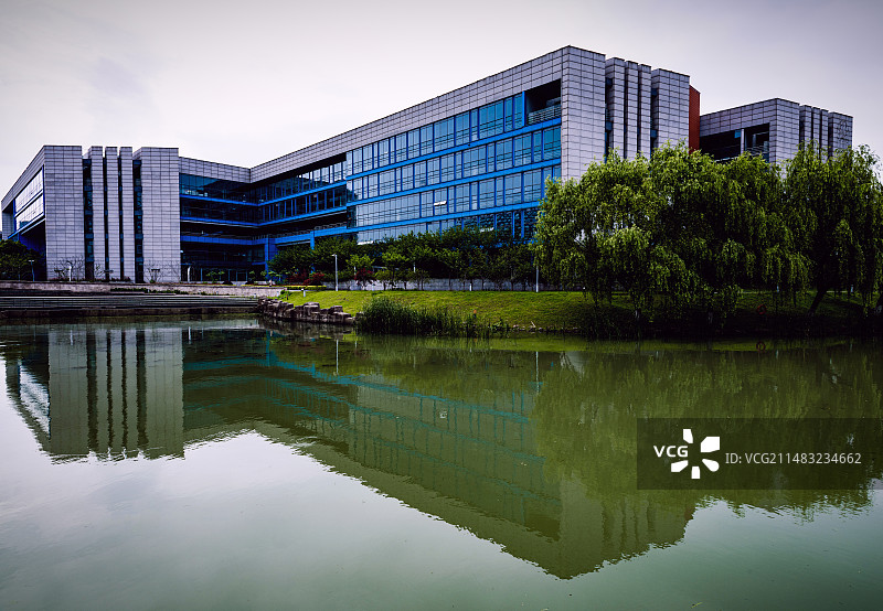 江苏苏州工业园区国际科技园软件园苏州创意产业园建筑倒影景观图片素材