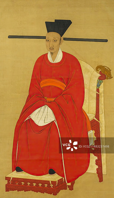 中国古代帝王画像，宋朝，宋宁宗，宋宁宗后图片素材