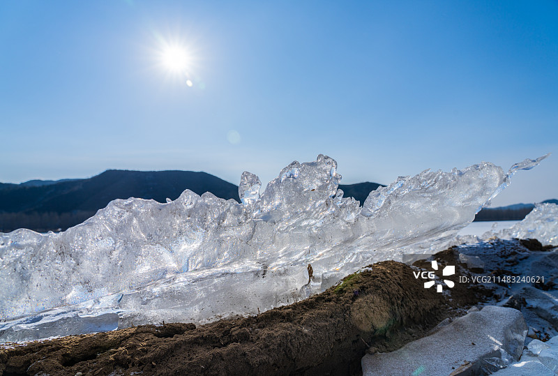 冬天氛围 东北小县城 悠闲  夕阳  辽宁大凌河畔  喀左县图片素材