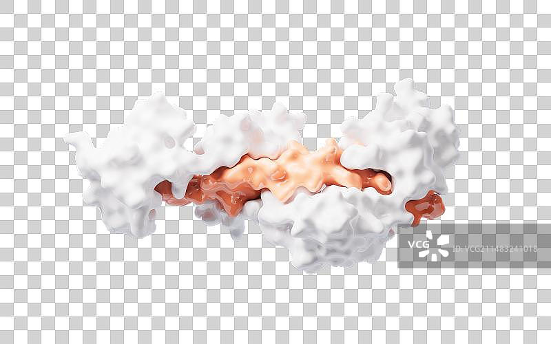 生物科技蛋白质分子结构3D渲染图片素材