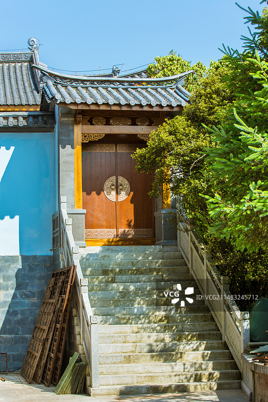 中国云南省大理州宾川县鸡足山虚云禅寺景观图片素材