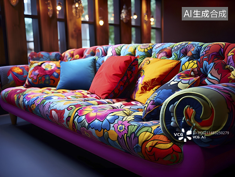 【AI数字艺术】中国风沙发C4D图片素材