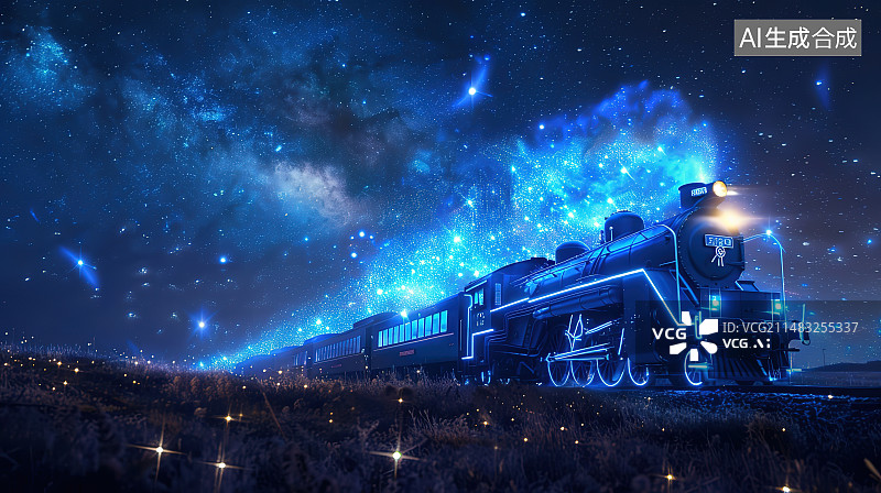 【AI数字艺术】星空银河下的图片素材