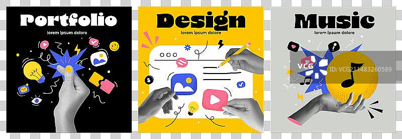 创意艺术拼贴海报设计图片素材