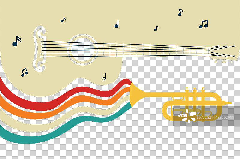 小号和吉他图片素材