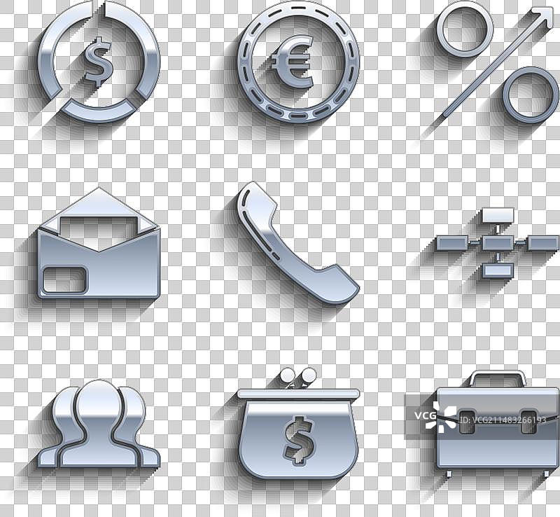 电话、听筒与装美元的钱包图片素材