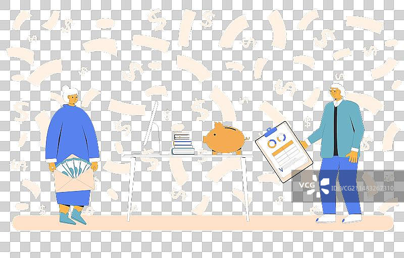 老年夫妇的家庭预算图片素材