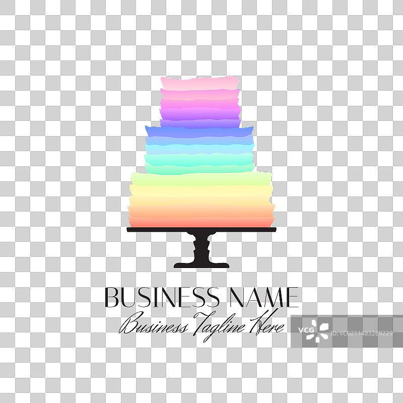 彩虹色蛋糕烘焙店logo图片素材