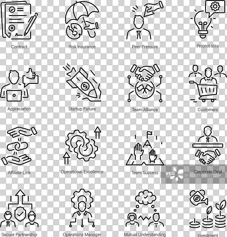 资源处理的时尚线性图标图片素材