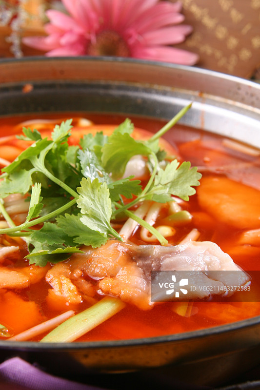 酸汤鱼锅仔图片素材