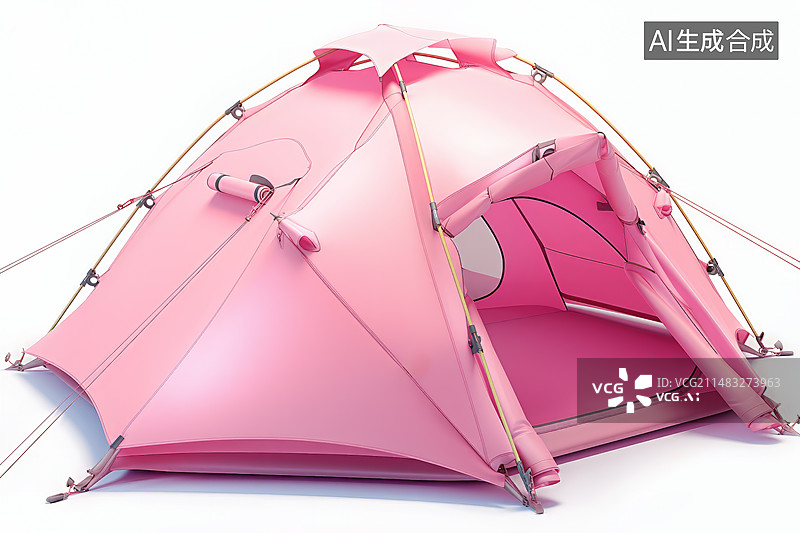 【AI数字艺术】一个白色背景的户外帐篷素材图片素材