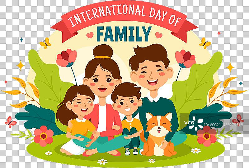 国际家庭日，温馨的家庭场景图片素材