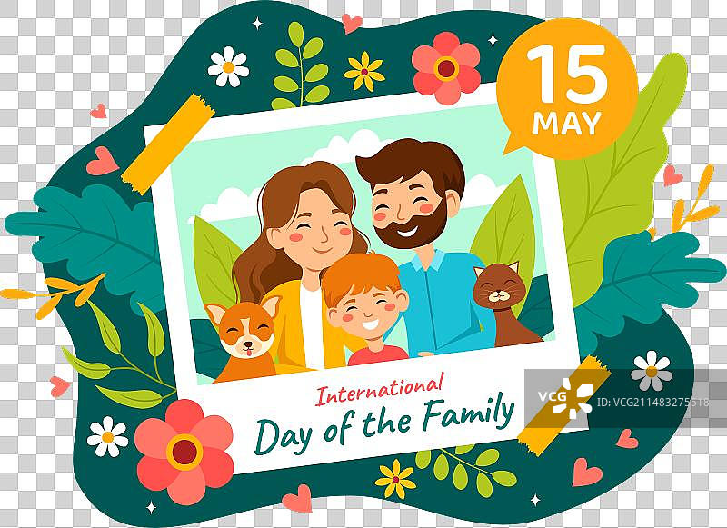 国际家庭日，温馨的家庭场景图片素材