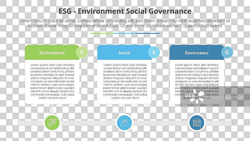 ESG框架信息图概念幻灯片图片素材