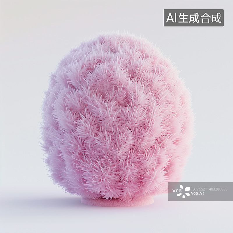 【AI数字艺术】3D灌木丛元素，毛绒质感图片素材