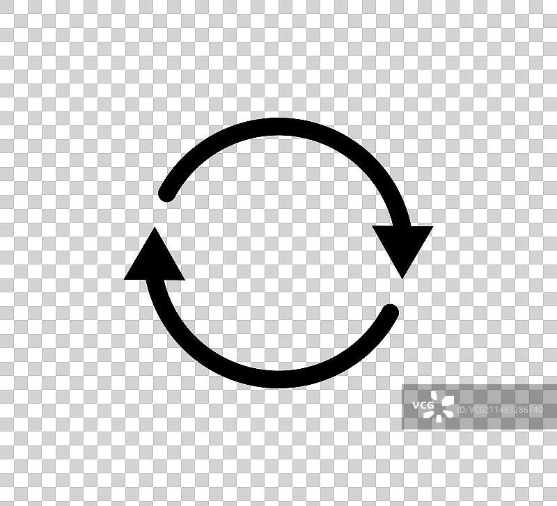 两个圆形箭头图标：重新加载和重启图片素材