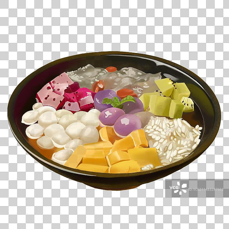 冰粉美食免抠元素手绘插画甜食图片素材
