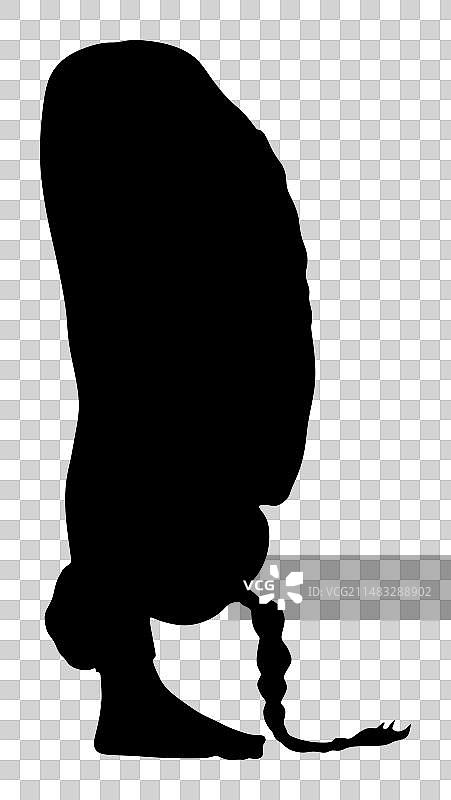 女人做瑜伽姿势剪影图片素材