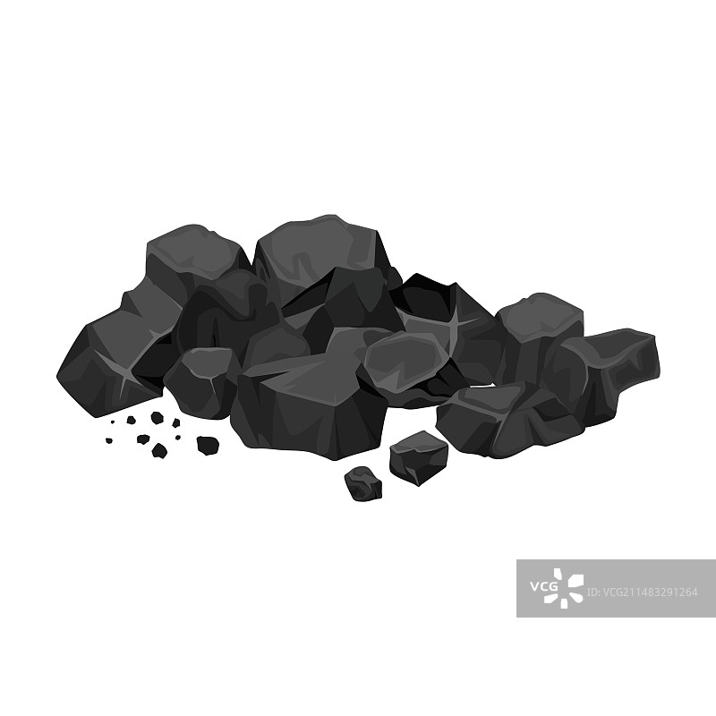 孤立的能源煤炭卡通图标图片素材
