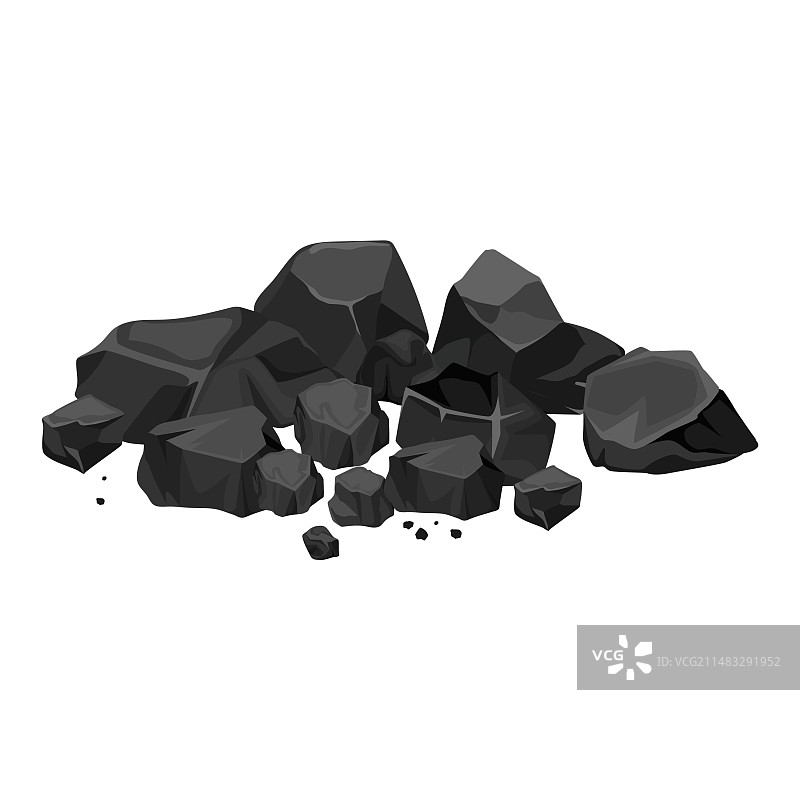 孤立的能源煤炭卡通图标图片素材