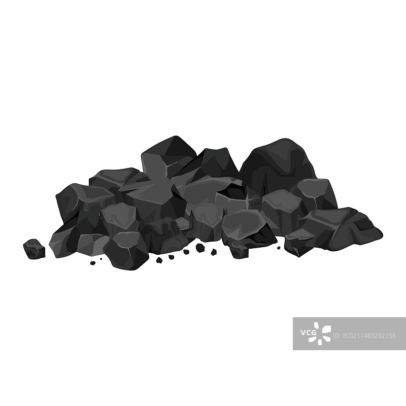 孤立的能源煤炭卡通图标图片素材