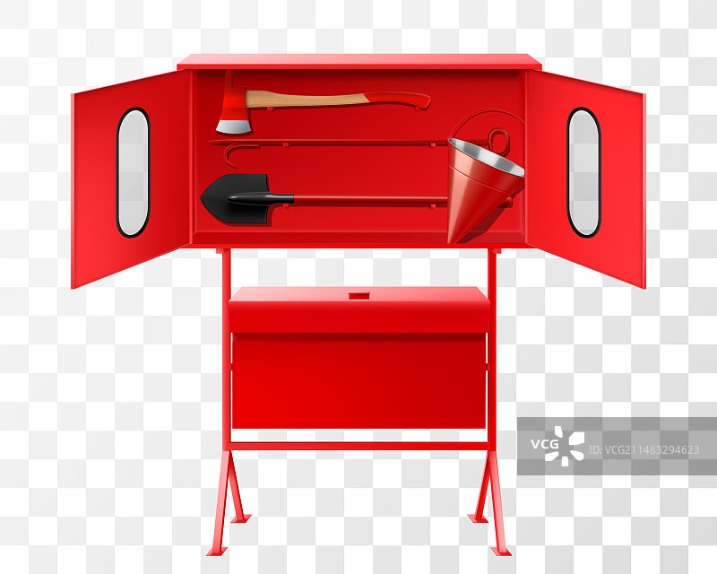 封闭式消防器材架图片素材