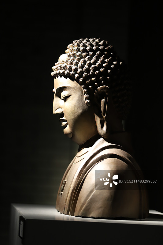 韩美林艺术馆的佛头图片素材