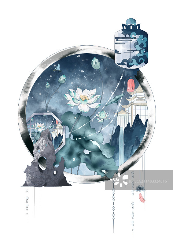 荷花—冰雪图片素材