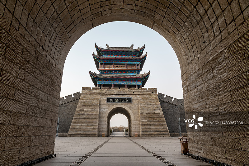 陕西省韩城市韩城古城韩城门图片素材