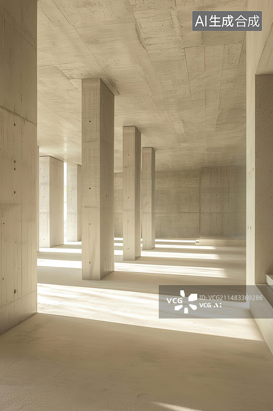 【AI数字艺术】现代城市建筑内部空间图片素材
