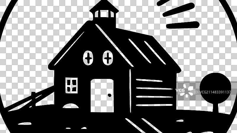 高品质农舍Logo设计，适用于T恤图片素材