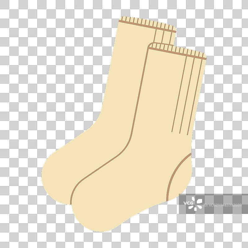 一双米色运动袜图片素材