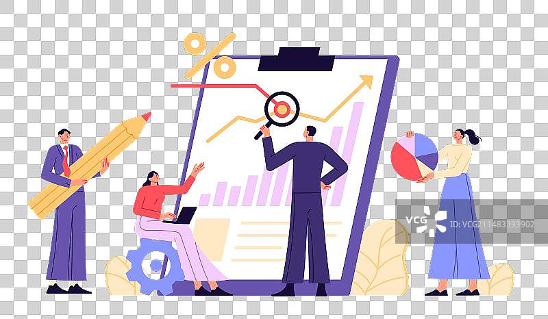 人们分析商业数据图片素材