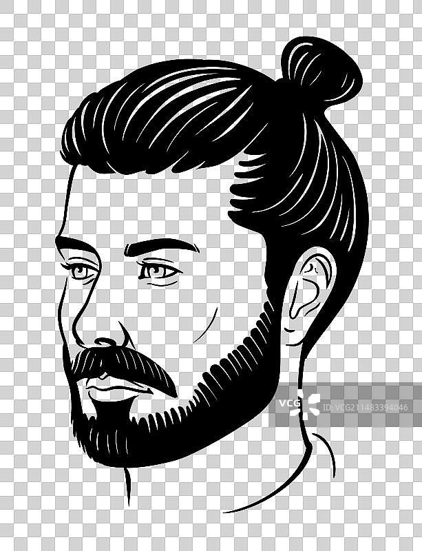 留着胡子、有发型的男人图片素材