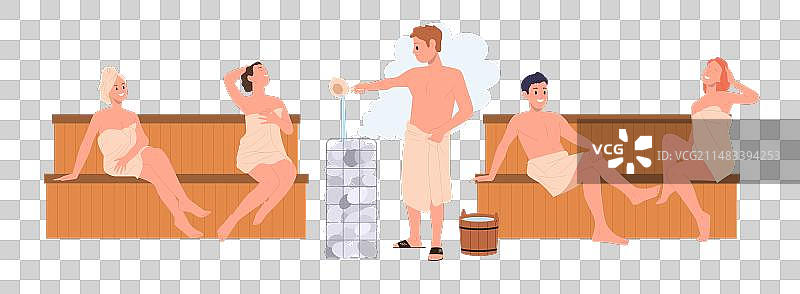 快乐放松的人们卡通角色图片素材