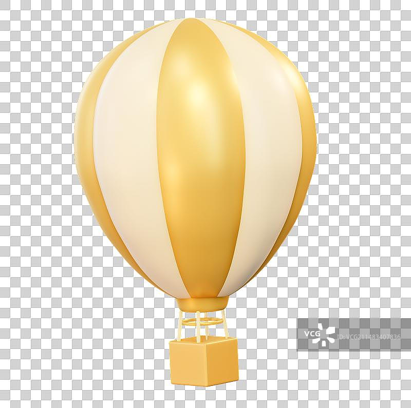 热气球3D商务卡通插画元素图片素材