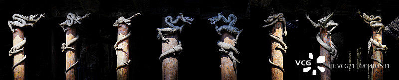 八龙柱图片素材